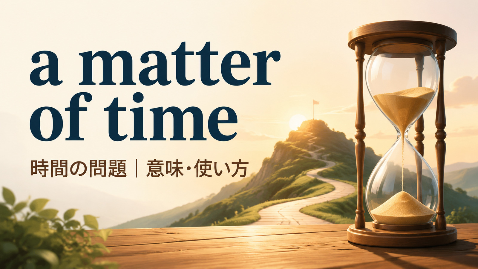 a matter of timeの意味・使い方・ニュアンスを解説するアイキャッチ画像