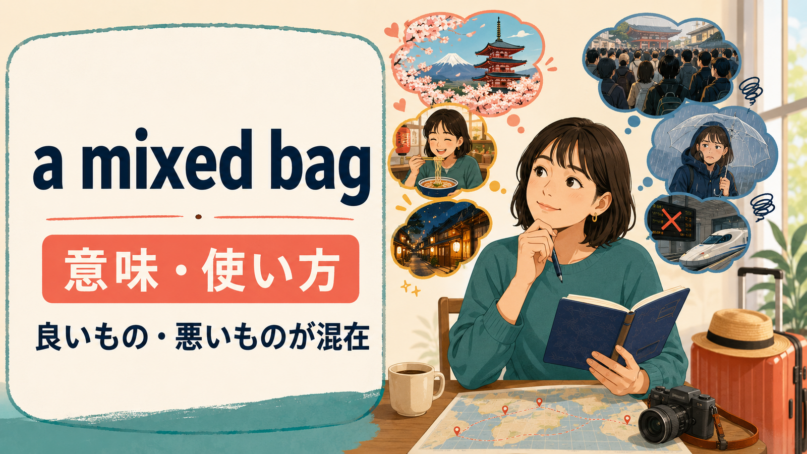 a mixed bagの意味・使い方を解説するアイキャッチ