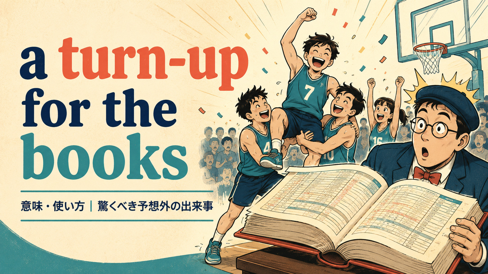 a turn-up for the booksの意味は？「驚くべき予想外」の使い方と例文