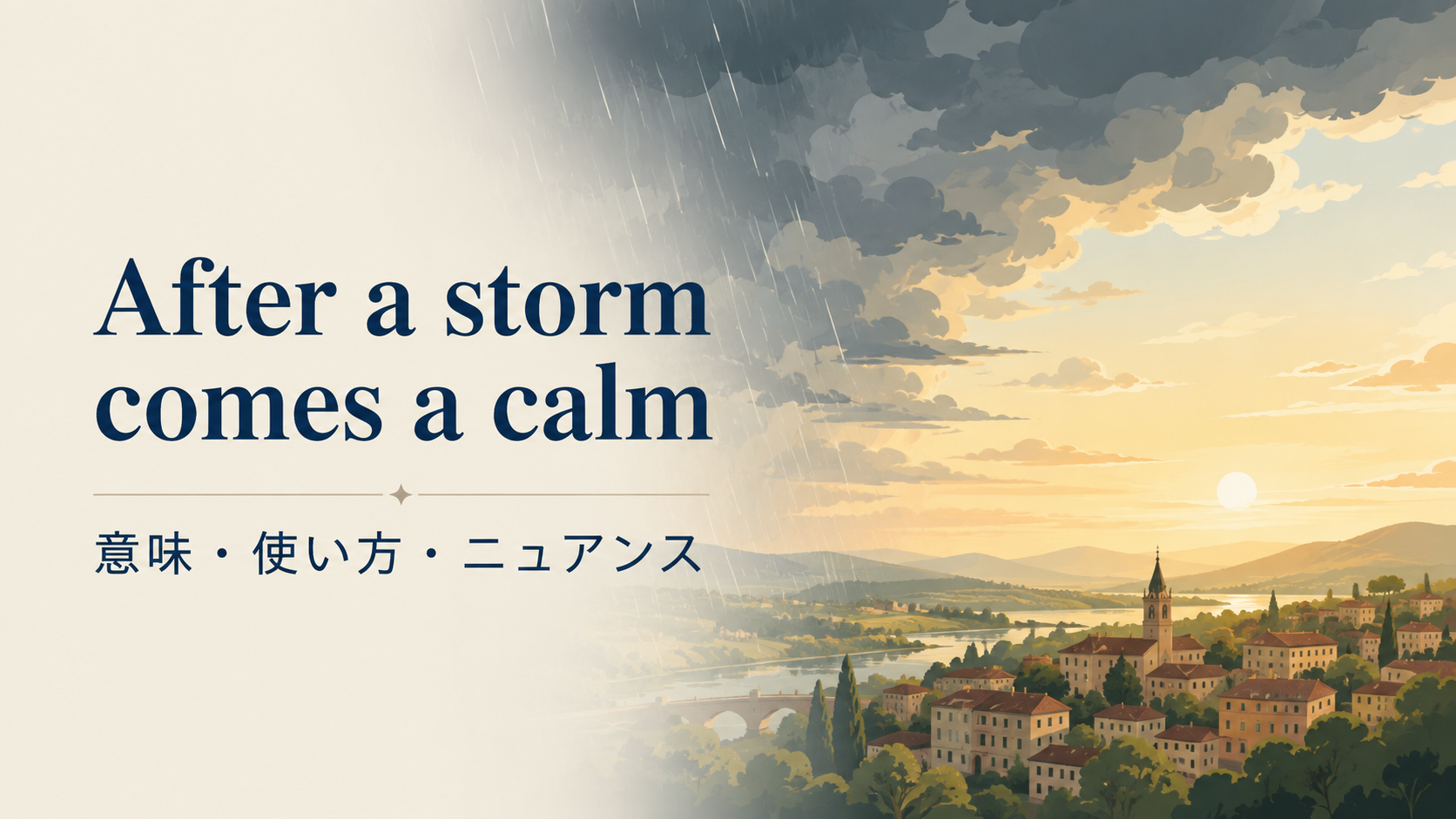 After a storm comes a calmの意味と使い方｜ニュアンス・例文・言い換え