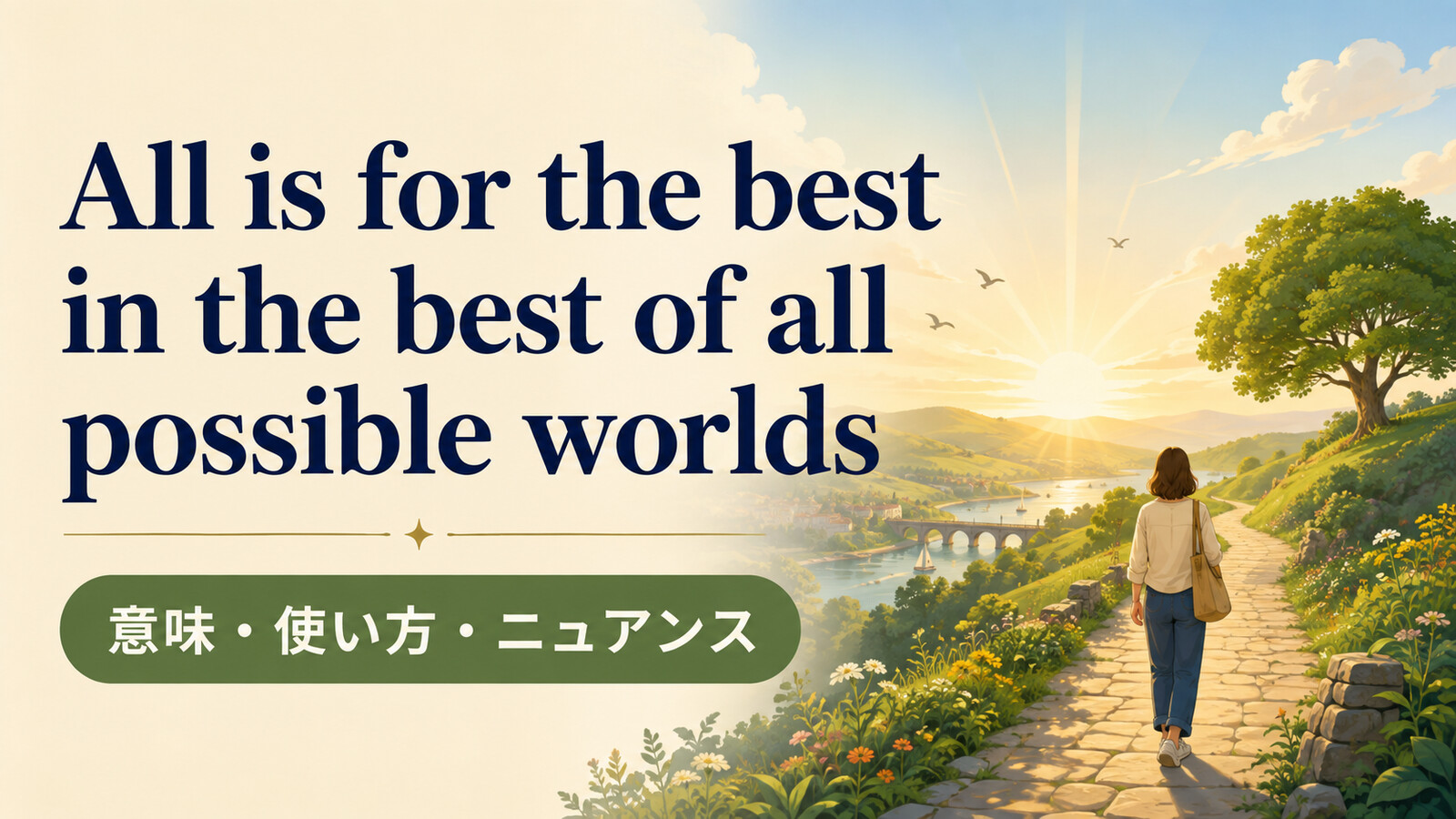 All is for the best in the best of all possible worldsの意味・使い方｜ニュアンスと例文、似た表現との違い