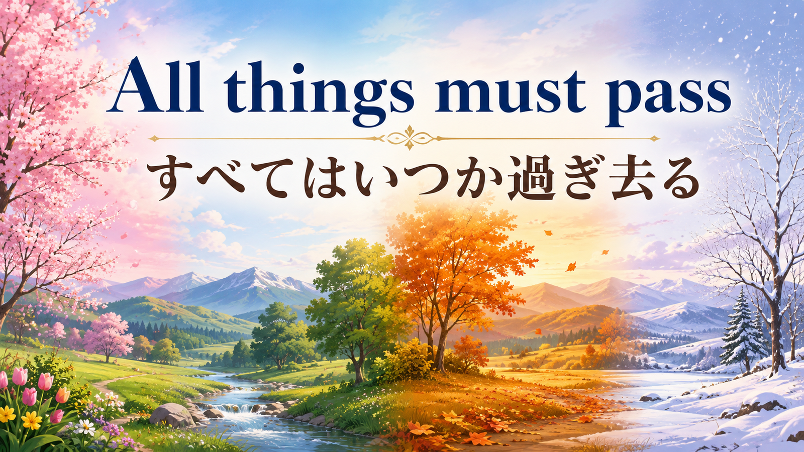All things must passの意味は？使い方・ニュアンス・例文を解説