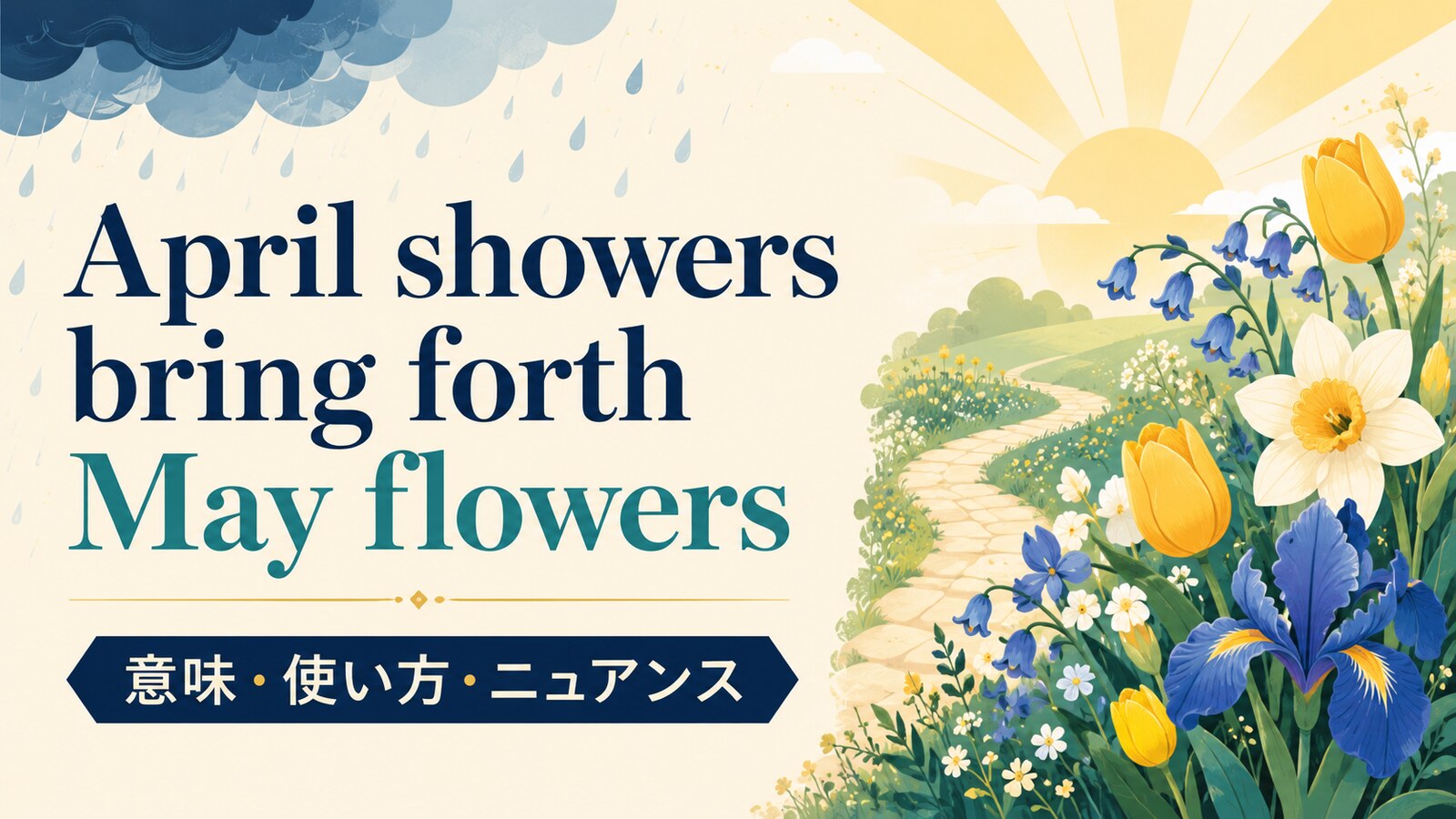 April showers bring forth May flowersの意味・使い方｜ニュアンスと例文、似た表現との違い