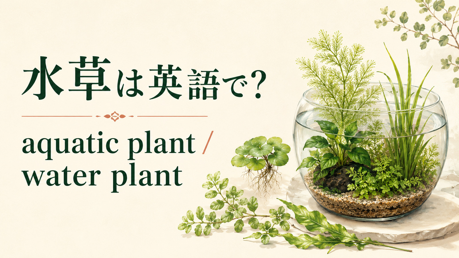 水草は英語で?aquatic plant・water plant