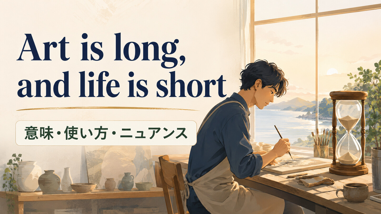 Art is long, and life is shortの意味・使い方｜ニュアンスと例文、似た表現との違い