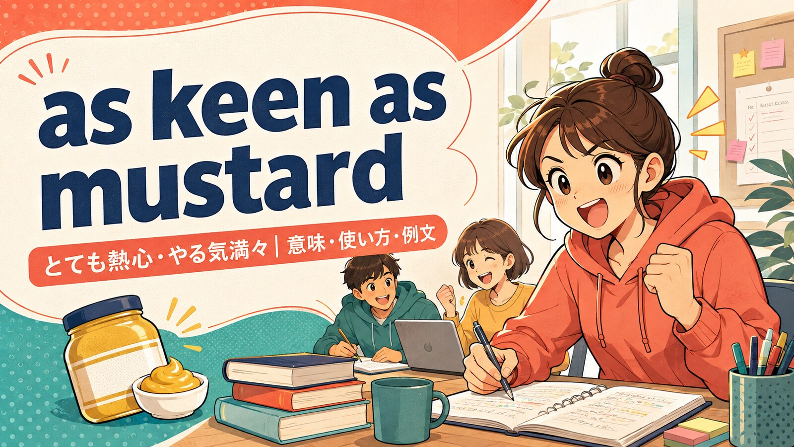 as keen as mustardの意味・使い方・例文を紹介するアイキャッチ画像