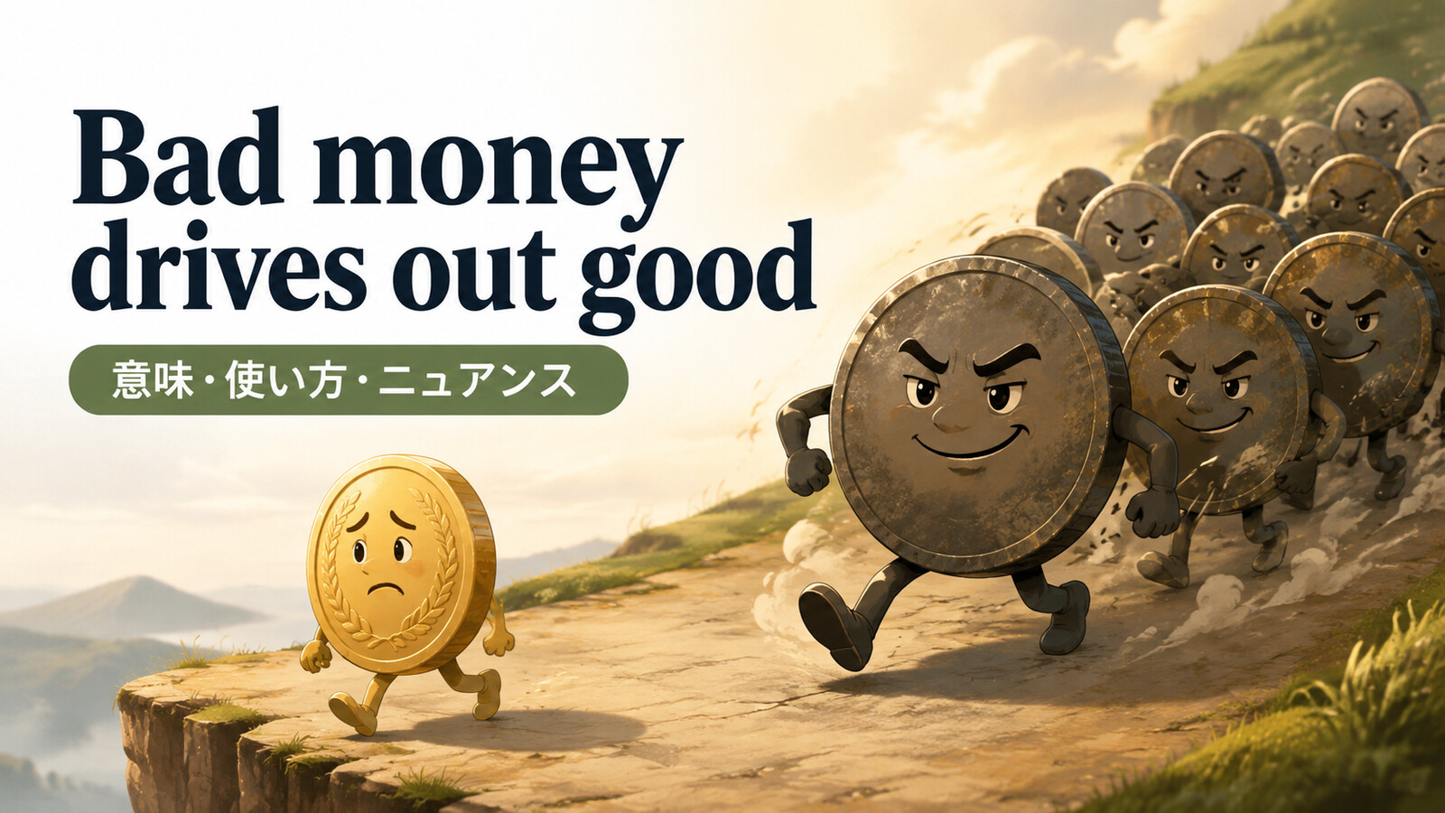 Bad money drives out goodの意味・使い方・ニュアンス