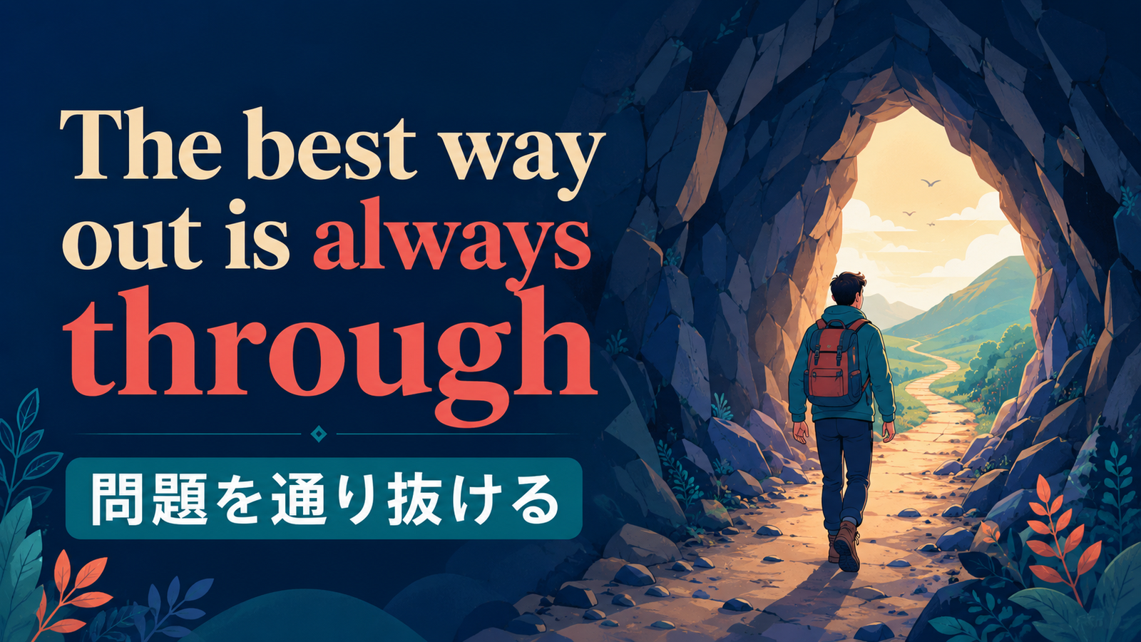 The best way out is always throughの意味と使い方