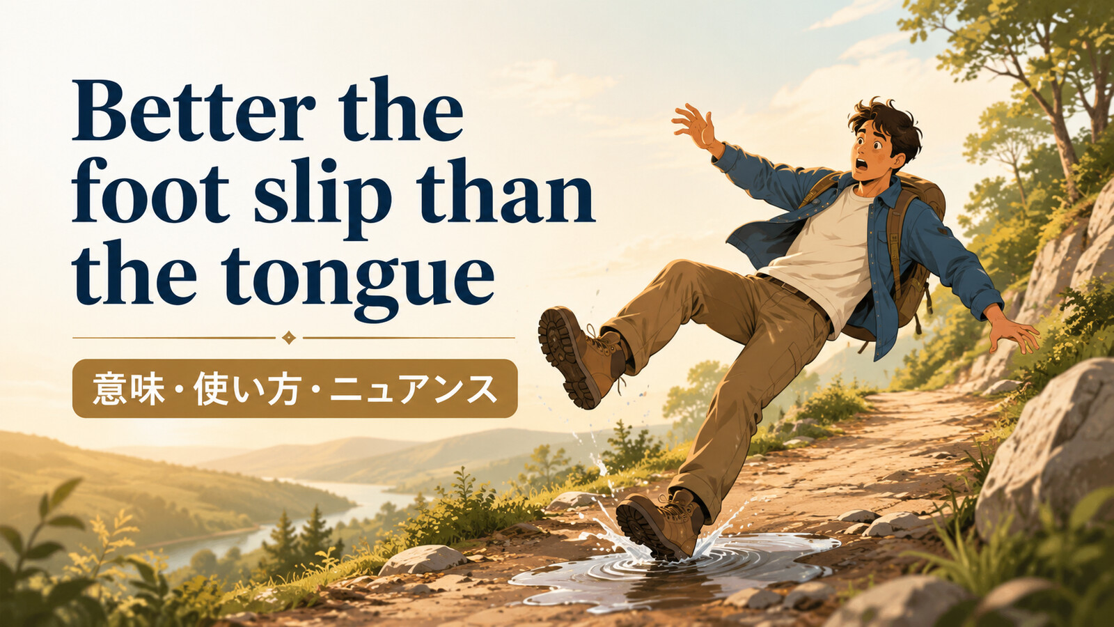 Better the foot slip than the tongueの意味・使い方｜ニュアンスと例文、似た表現との違い