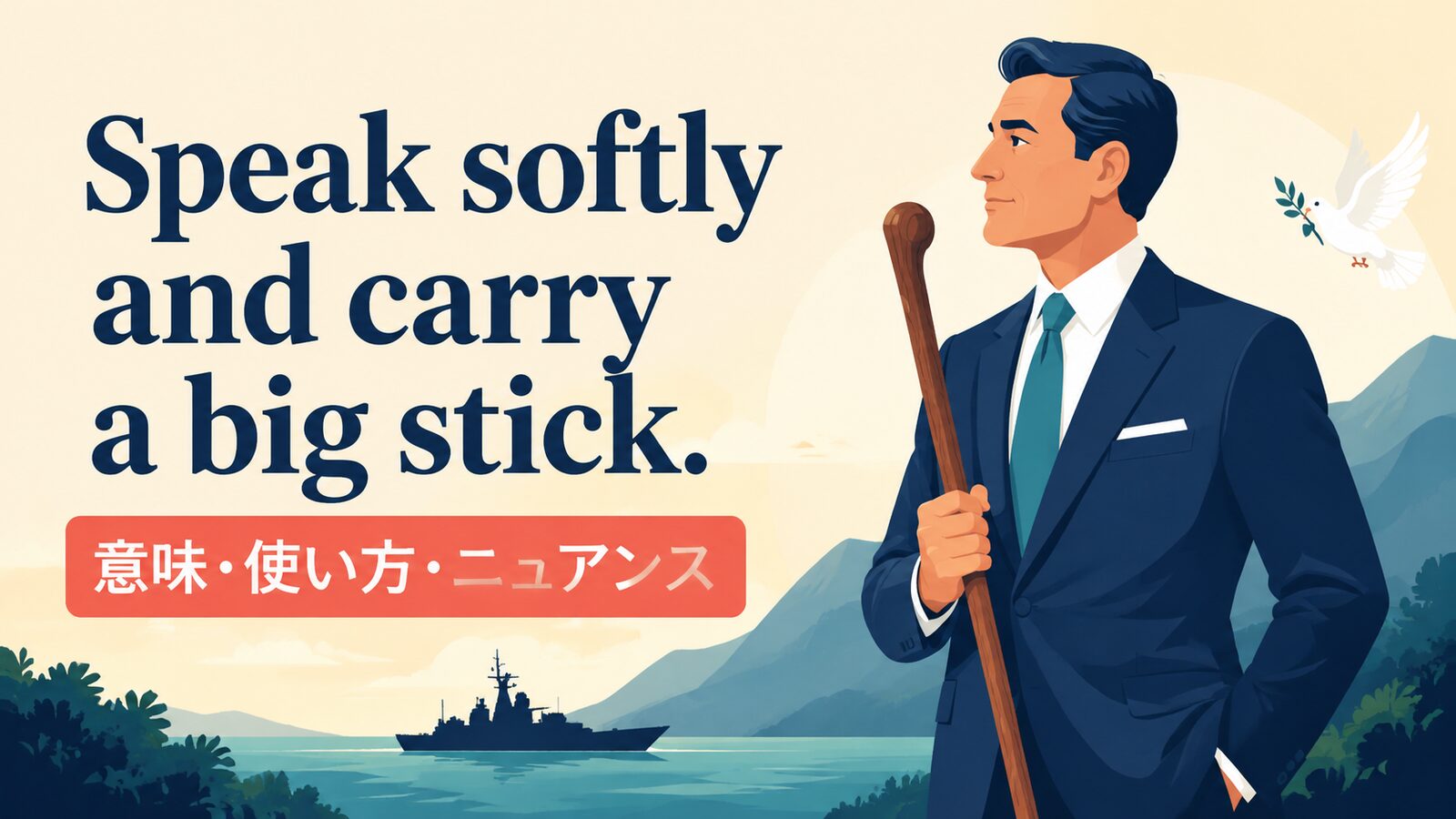 Speak softly and carry a big stick. の意味は？使い方・ニュアンスと例文