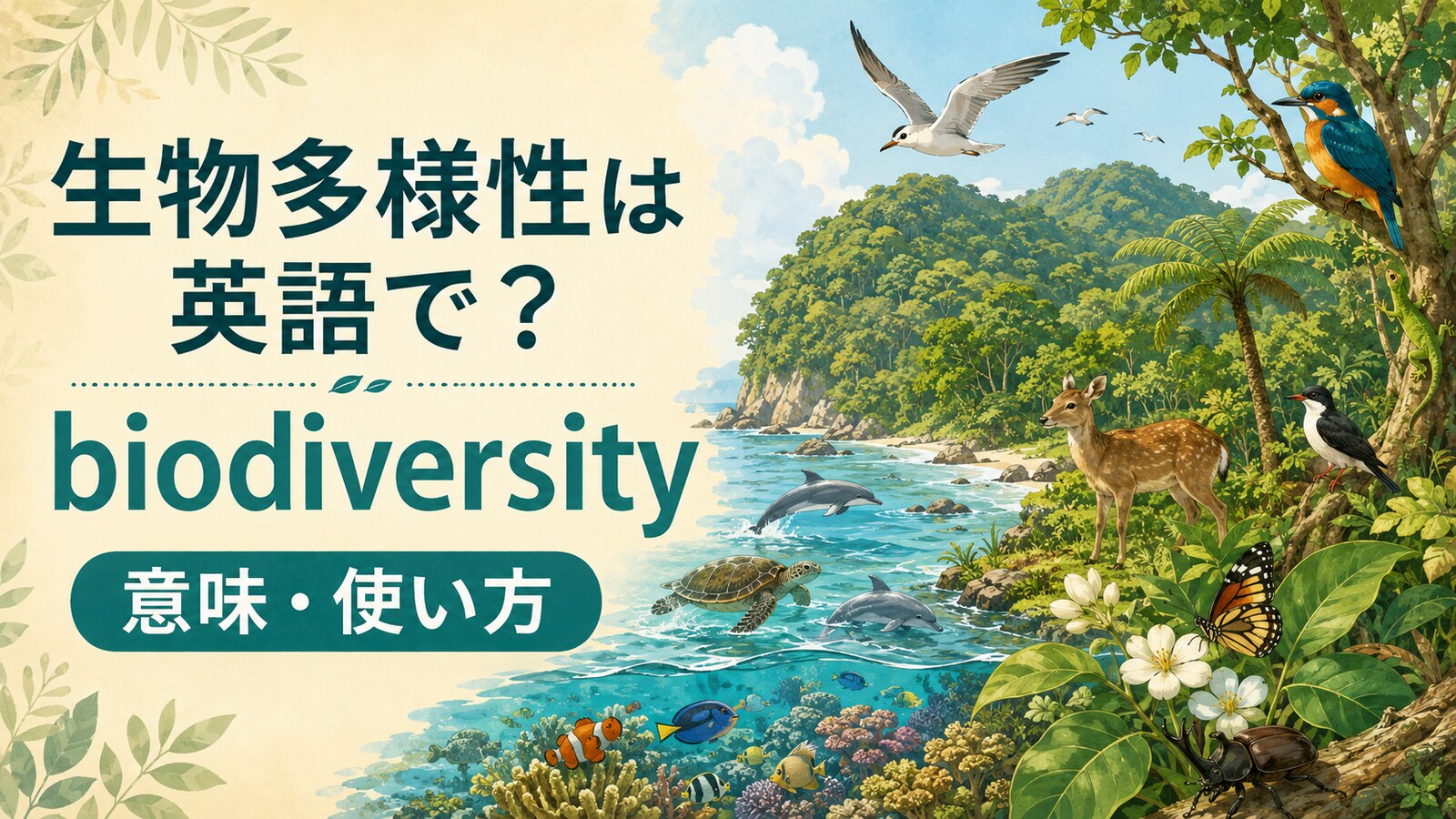 生物多様性は英語でbiodiversity。意味・使い方