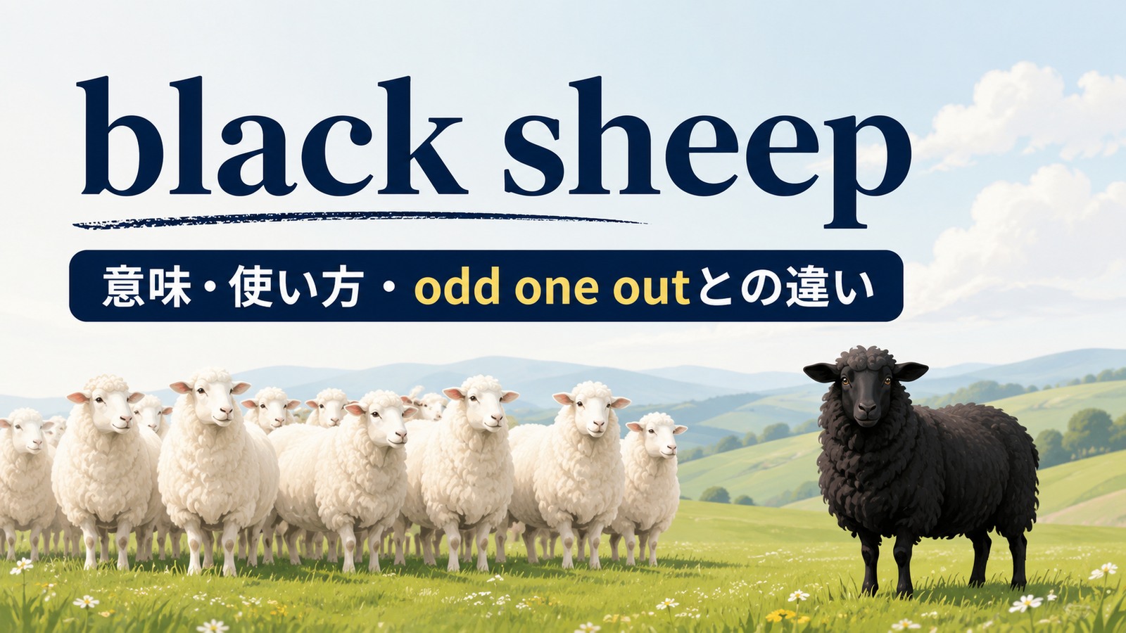 black sheepの意味は？使い方・ニュアンスとodd one outとの違い