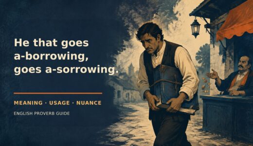 He that goes a-borrowing, goes a-sorrowing.の意味・使い方｜ニュアンスと例文を解説
