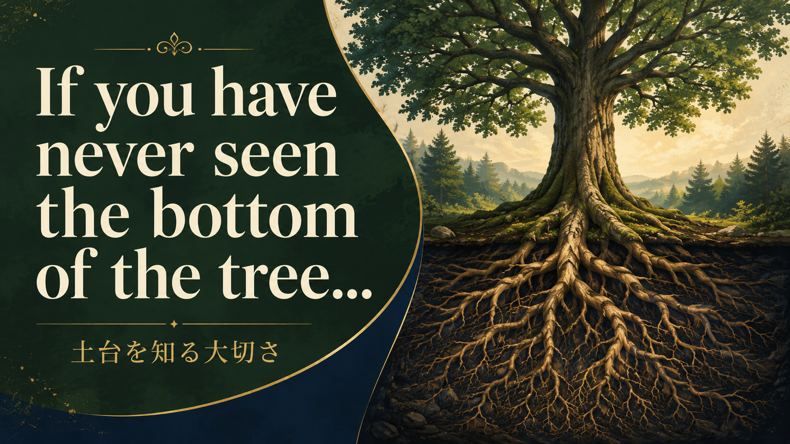 If you have never seen the bottom of the treeの意味・使い方・例文