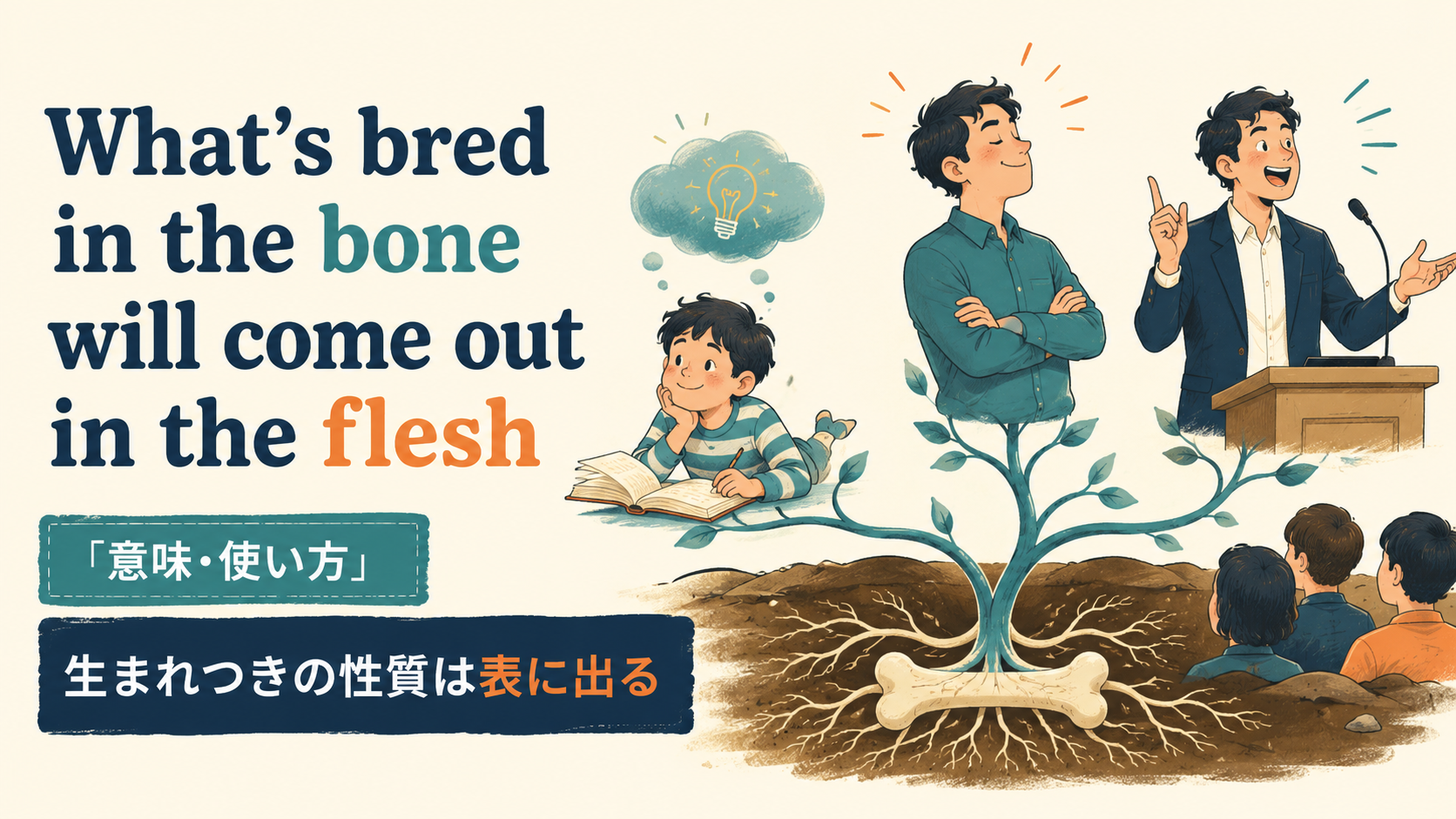 What’s bred in the bone will come out in the fleshの意味・使い方