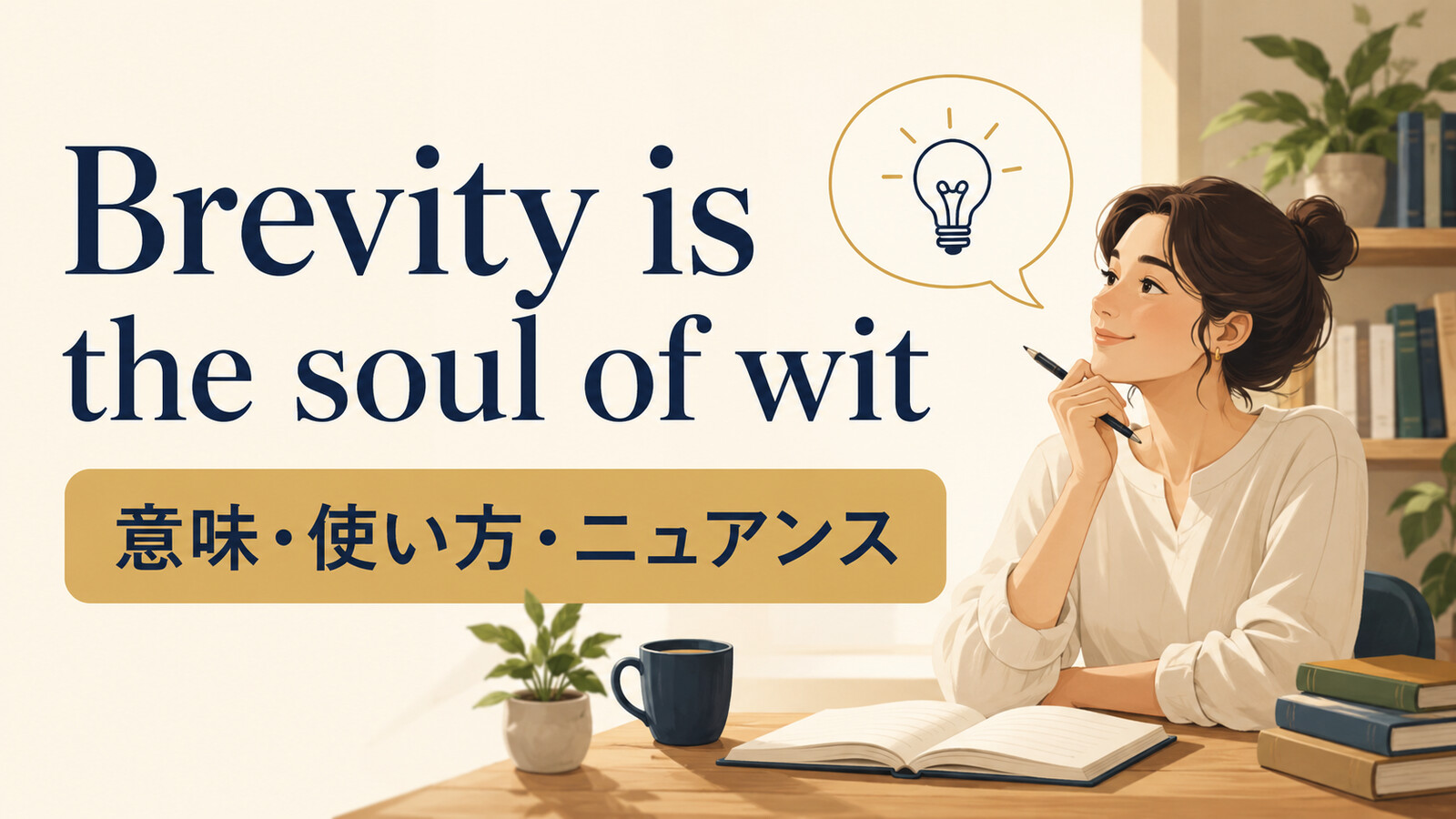 Brevity is the soul of witの意味・使い方｜ニュアンスと例文、似た表現との違い