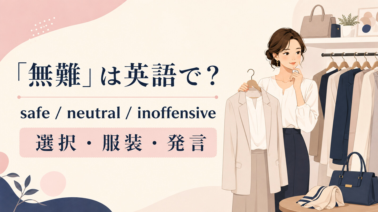 「無難」は英語で?safe・neutral・inoffensiveの使い分け