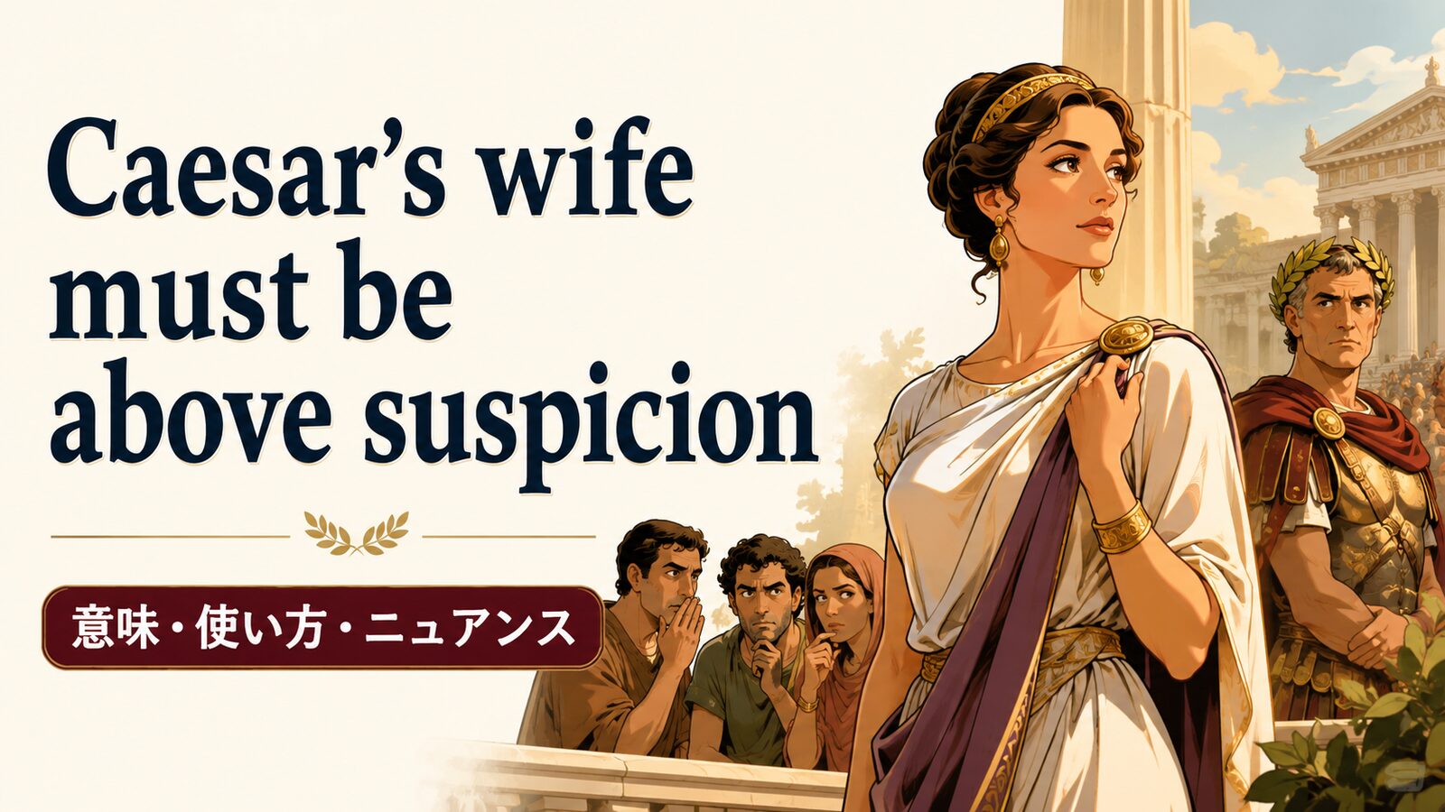 Caesar's wife must be above suspicionの意味と使い方