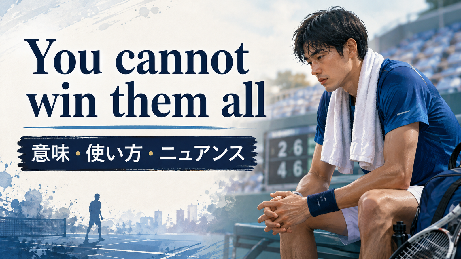 You cannot win them allの意味と使い方