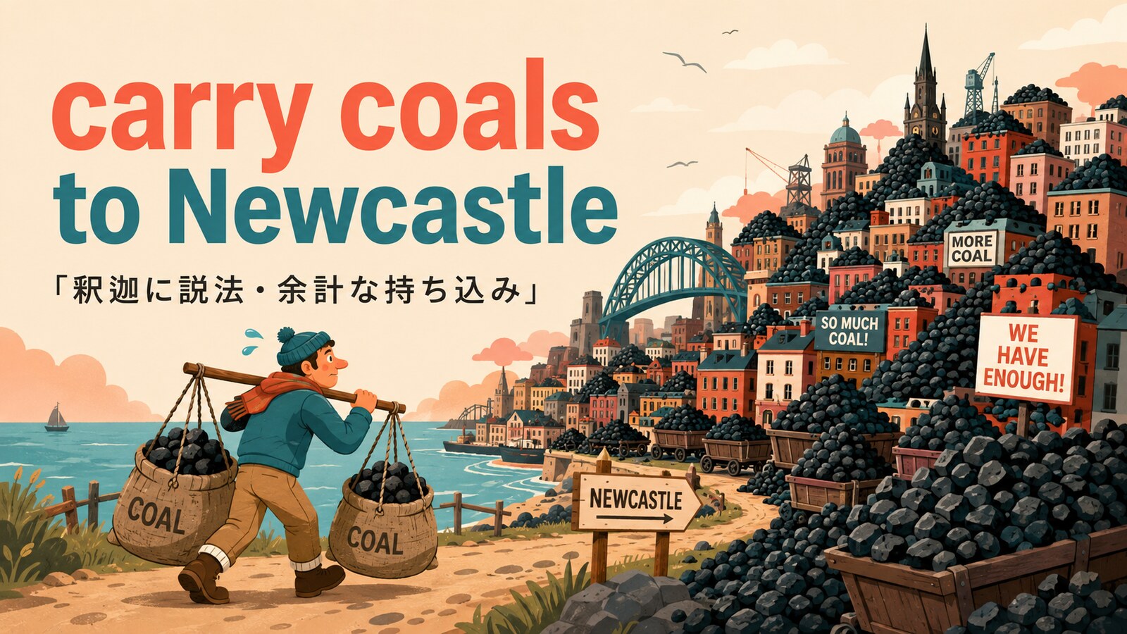 carry coals to Newcastleの意味は？「釈迦に説法」との違い・使い方・例文