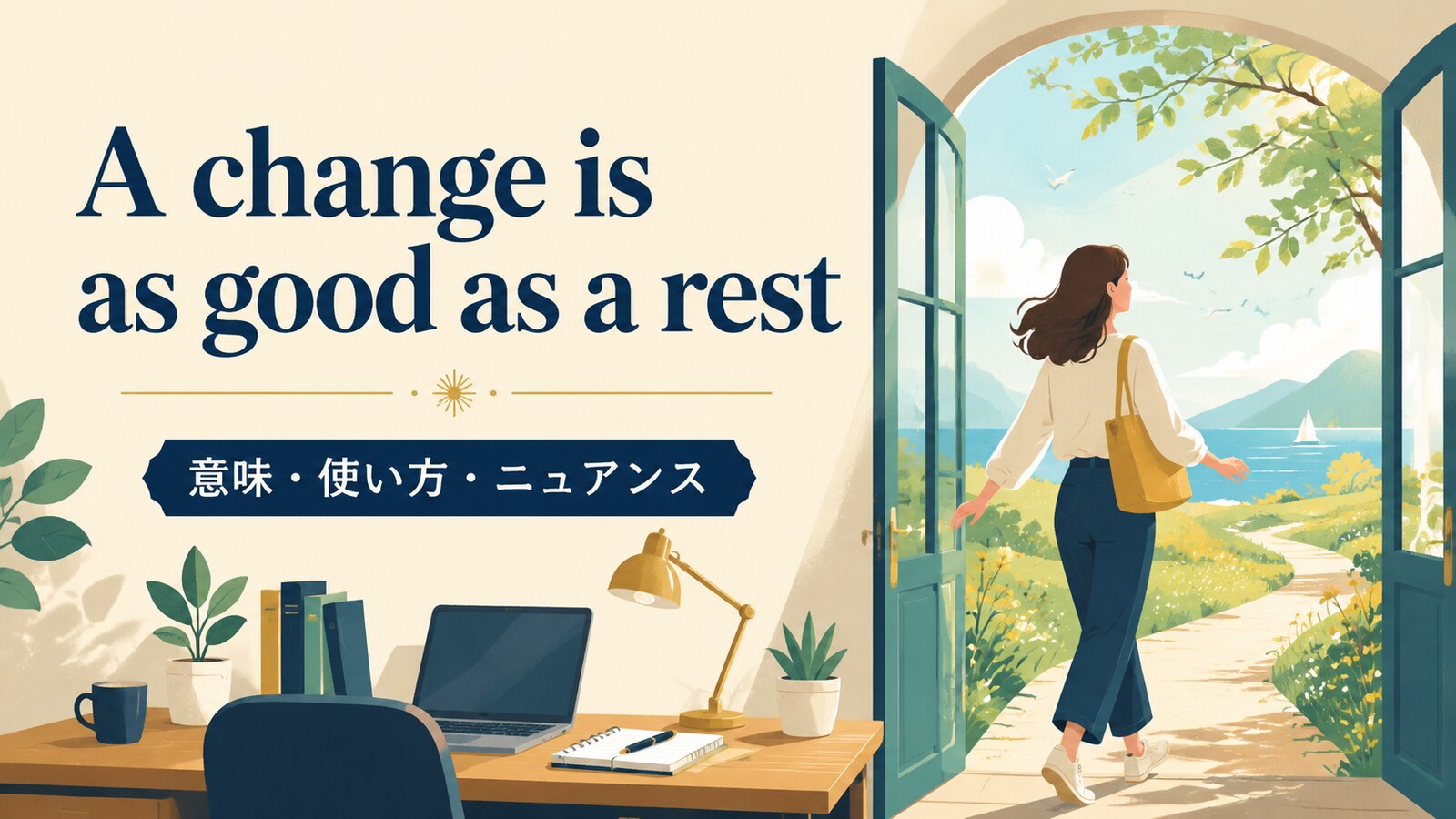A change is as good as a restの意味・使い方｜ニュアンスと例文、似た表現との違い