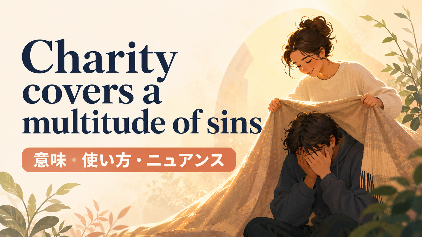 Charity covers a multitude of sinsの意味・使い方｜ニュアンスと例文、似た表現との違い