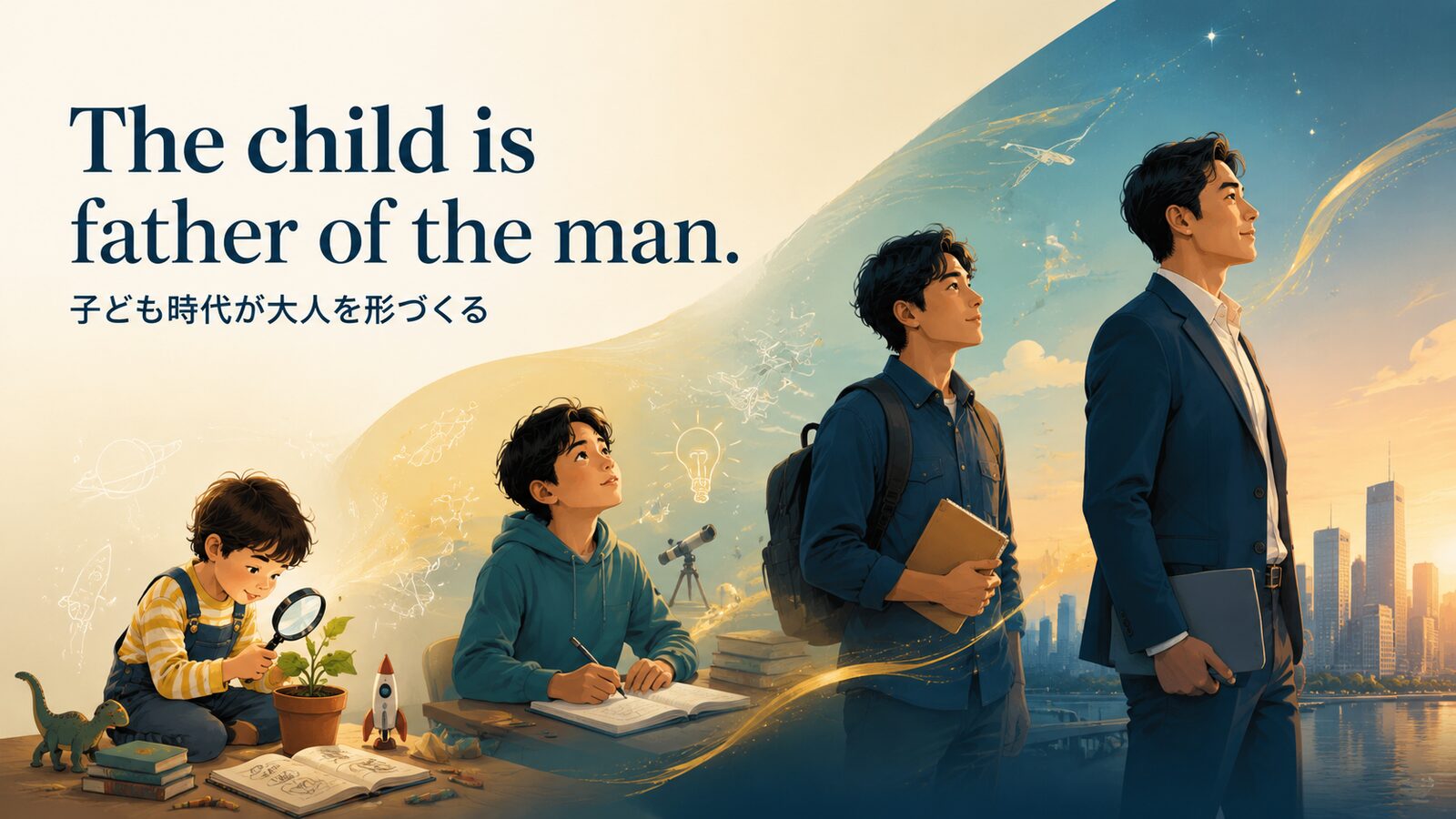 The child is father of the man.の意味・使い方｜ニュアンス・例文・似た表現を解説