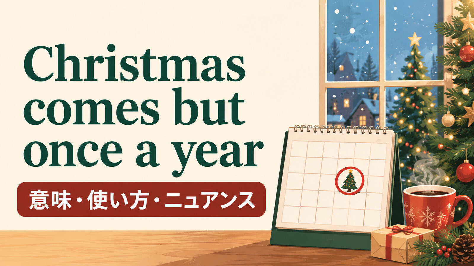 Christmas comes but once a yearの意味・使い方・ニュアンス