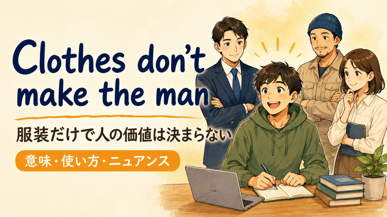 Clothes don’t make the manの意味・使い方・ニュアンスを例文で解説