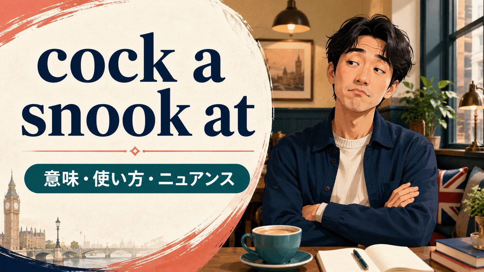 cock a snook atの意味は？使い方・ニュアンス・例文と似た表現との違い