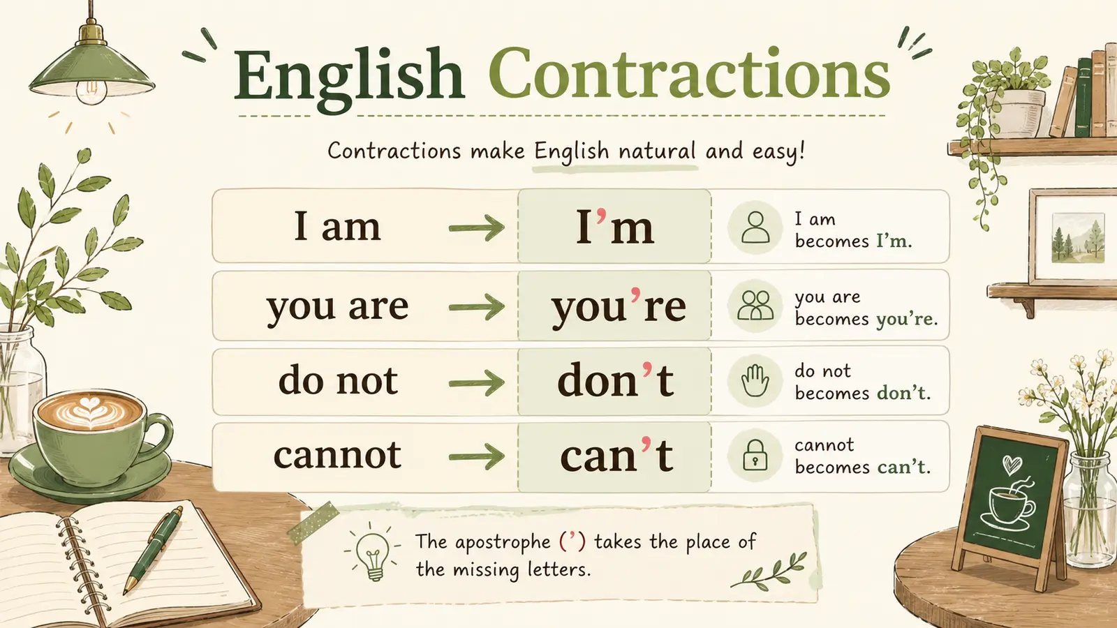 英語の短縮形と似た英語表現の違い