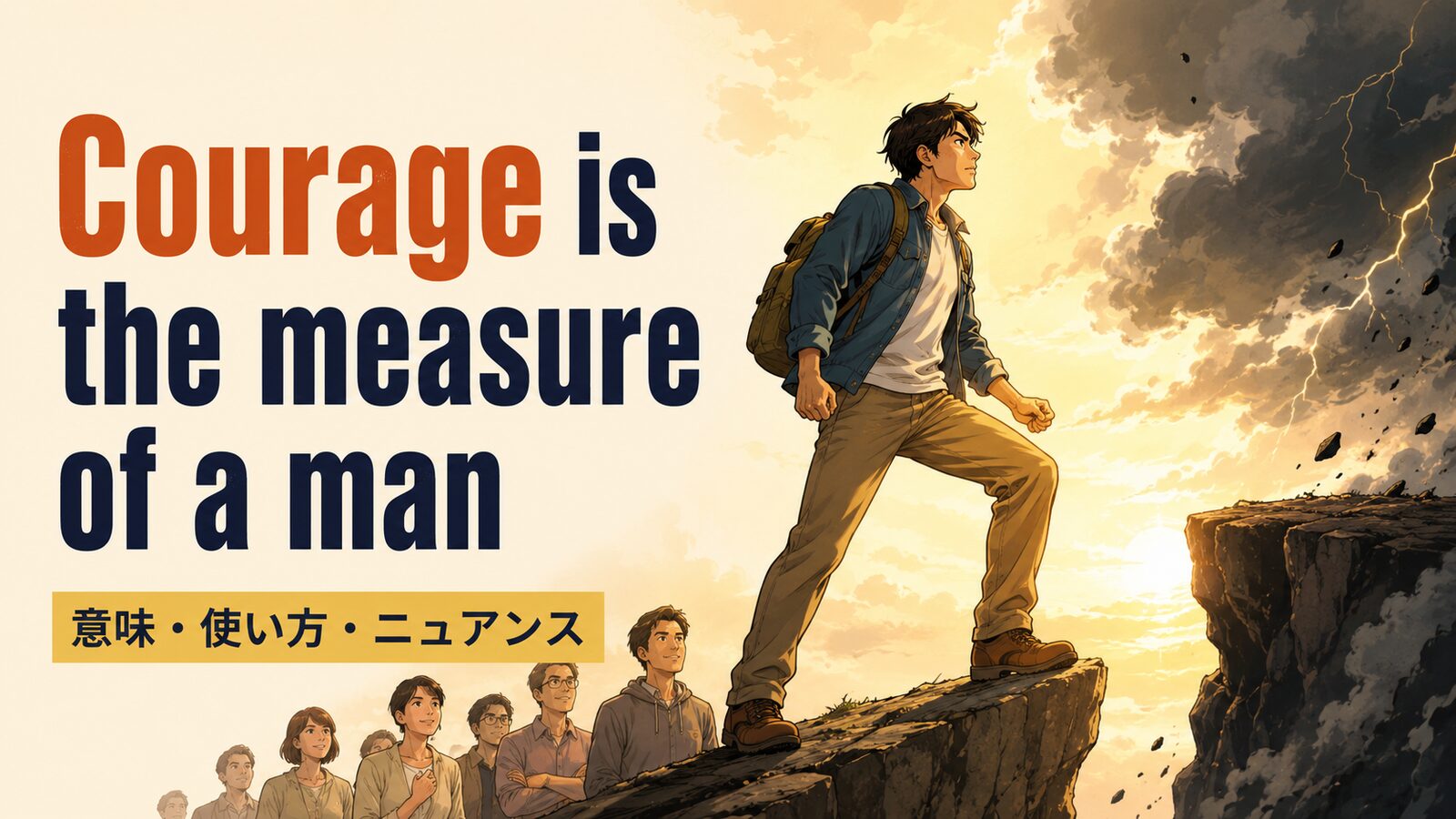 Courage is the measure of a manの意味と使い方