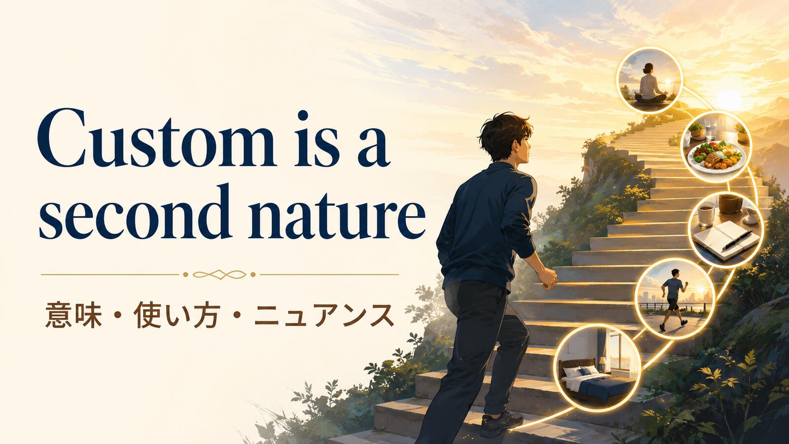Custom is a second nature の意味は？使い方・ニュアンス・例文を解説