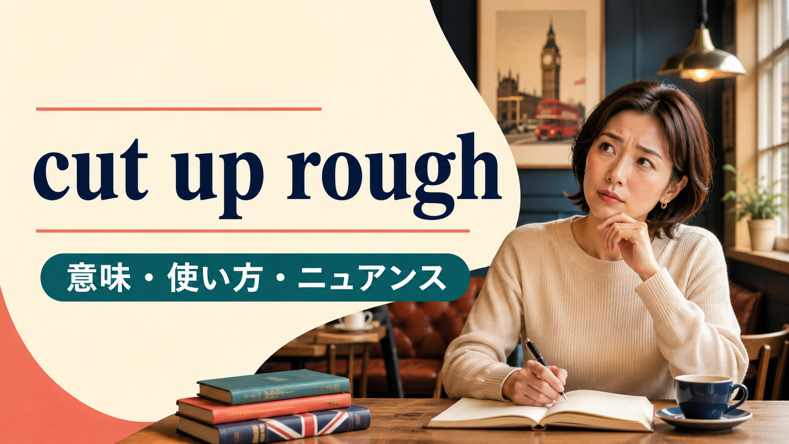 cut up roughの意味・使い方・ニュアンスを解説するアイキャッチ画像