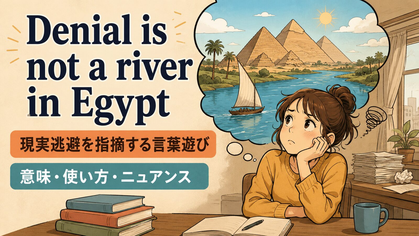 Denial is not a river in Egyptの意味・使い方・ニュアンスを例文で解説