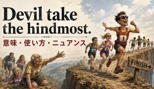 Devil take the hindmostの意味・使い方｜ニュアンスと例文、似た表現との違い