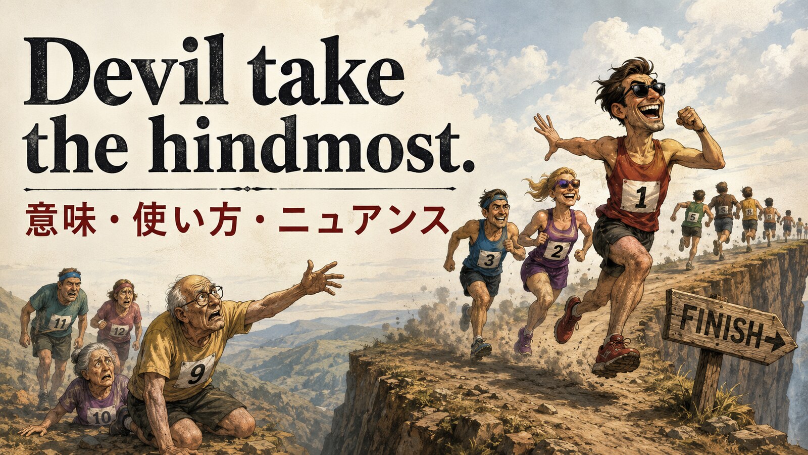 Devil take the hindmostの意味・使い方｜ニュアンスと例文、似た表現との違い