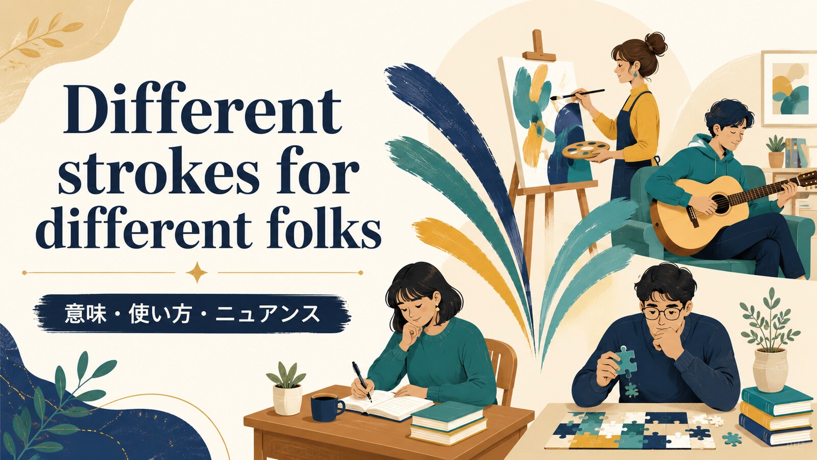 Different strokes for different folksの意味・使い方｜ニュアンスと例文、似た表現との違い