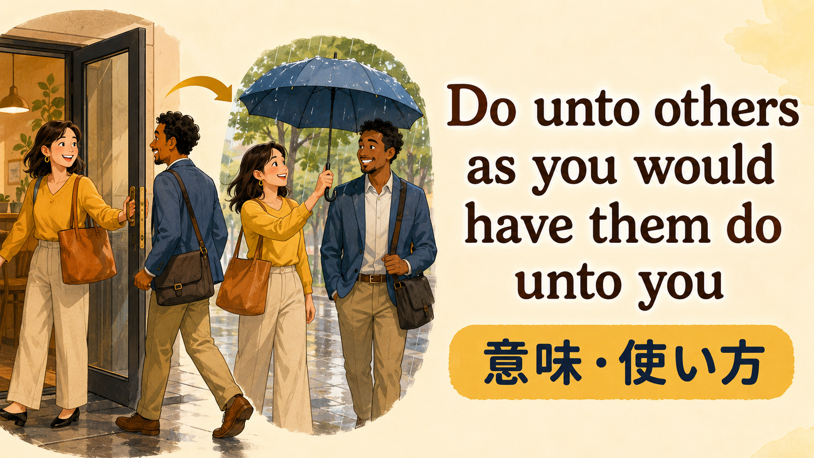 Do unto others as you would have them do unto youの意味と使い方