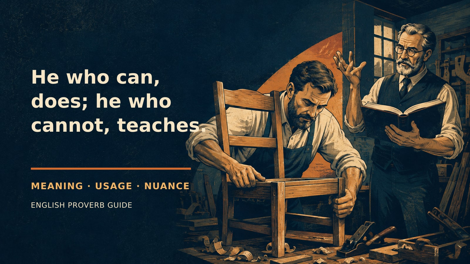 He who can, does; he who cannot, teaches.の意味・使い方｜ニュアンスと例文を解説