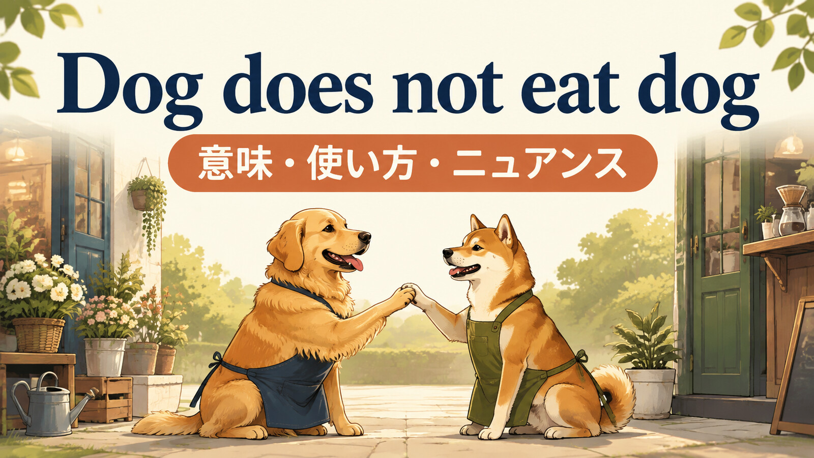 Dog does not eat dogの意味・使い方｜ニュアンスと例文、似た表現との違い