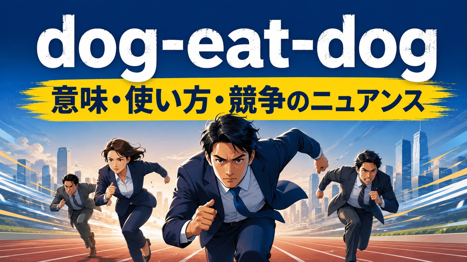 dog-eat-dogの意味・使い方を解説するアイキャッチ画像