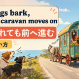 The dogs bark, but the caravan moves onの意味と使い方