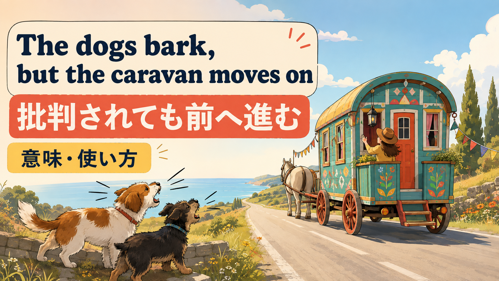 The dogs bark, but the caravan moves onの意味・使い方