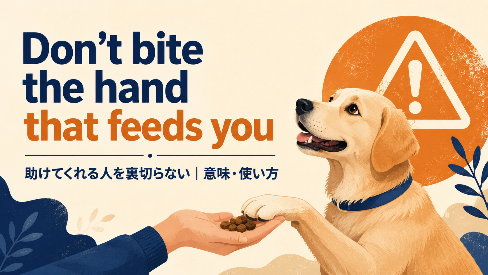 Don’t bite the hand that feeds youの意味と使い方