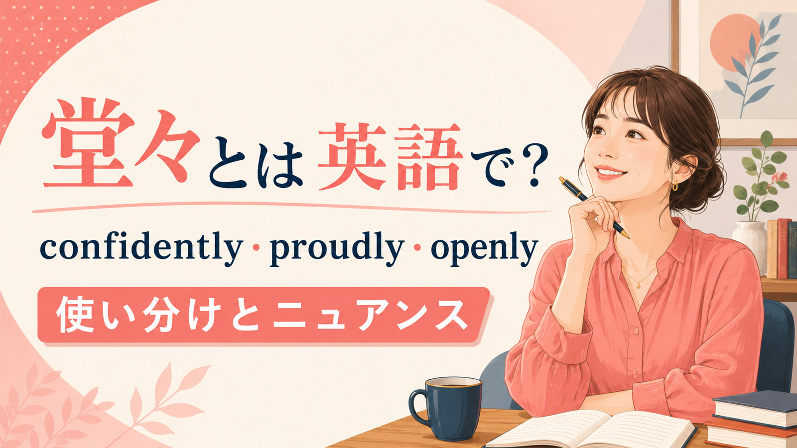 「堂々と」の英語表現 confidently・proudly・openly