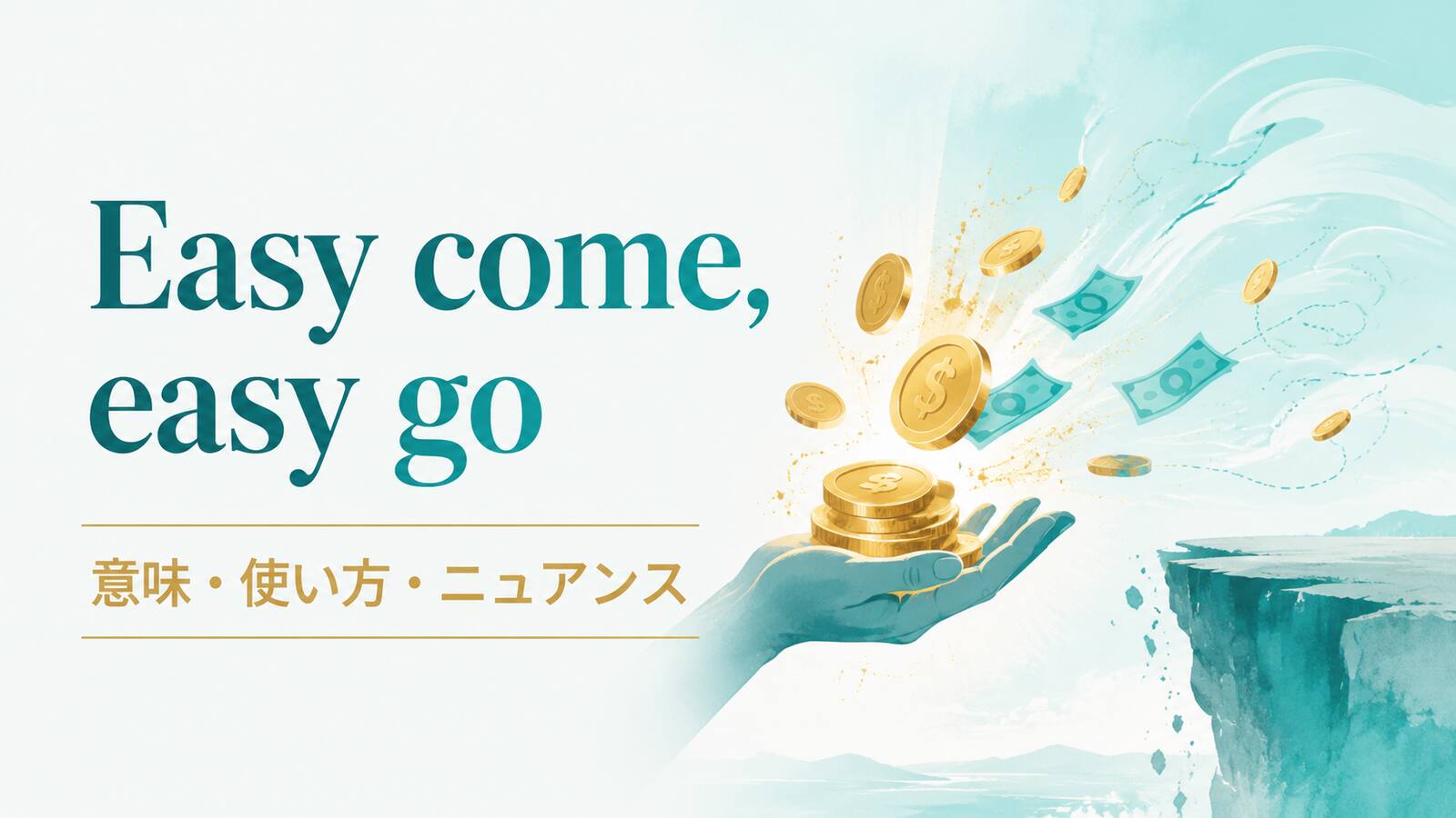 Easy come, easy go の意味は？使い方・ニュアンス・例文を解説