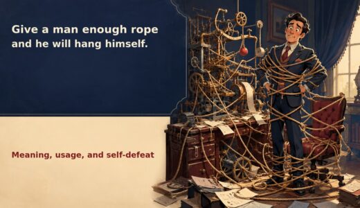 Give a man enough rope and he will hang himselfの意味・使い方｜ニュアンスと例文、似た表現との違い