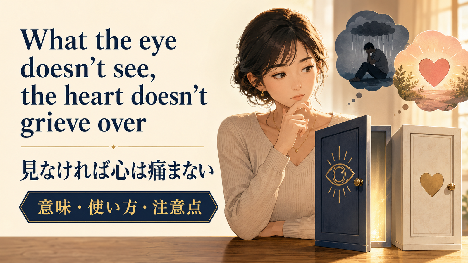 What the eye doesn’t see, the heart doesn’t grieve overの意味・使い方・ニュアンス