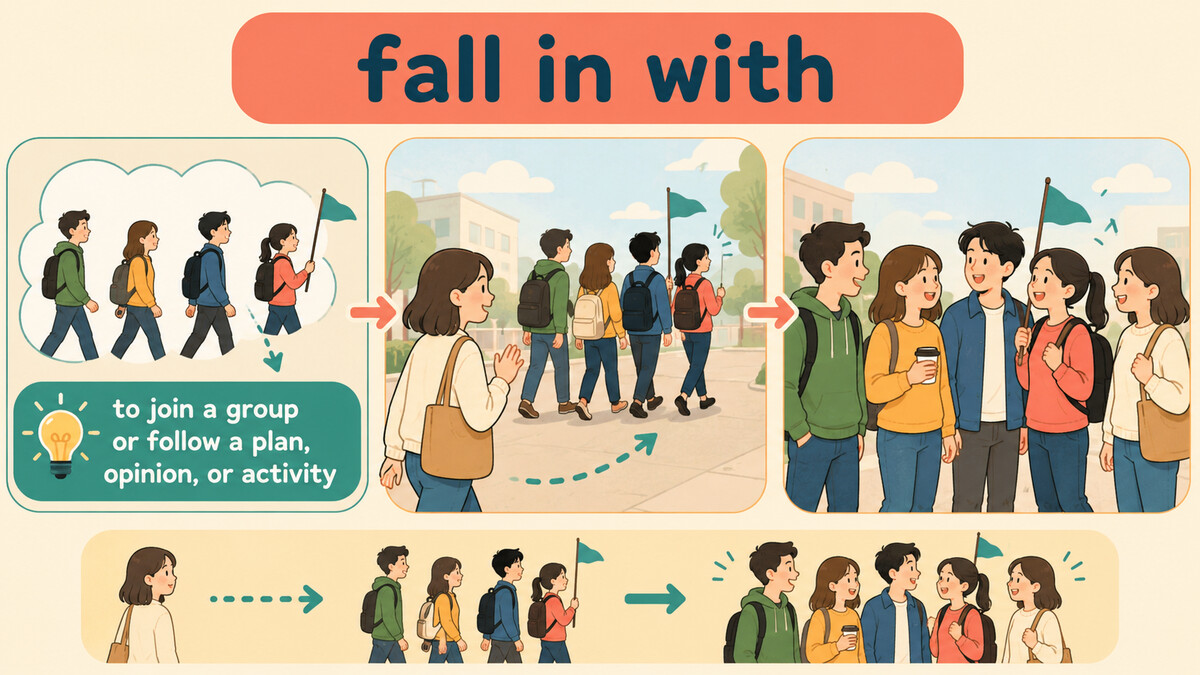 fall in withの中心イメージと使い方